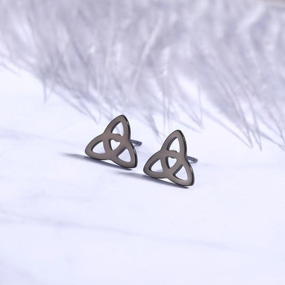 Stud Earrings Celtic Triskelion Triquetra Valknut Stainless Steel Earrings Ancient Treasures Ancientreasures Viking Odin Thor Mjolnir Celtic Ancient Egypt Norse Norse Mythology