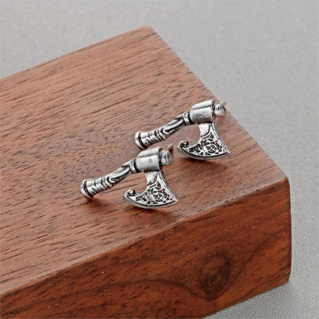 Stud Earrings Cxwind Personality Geometric Retro Ax Hatchet Mens Womens Punk Stud Earring Fashion Piercing Earring Viking Jewelry Accessories|Stud Earrings| Ancient Treasures Ancientreasures Viking Odin Thor Mjolnir Celtic Ancient Egypt Norse Norse Mythology