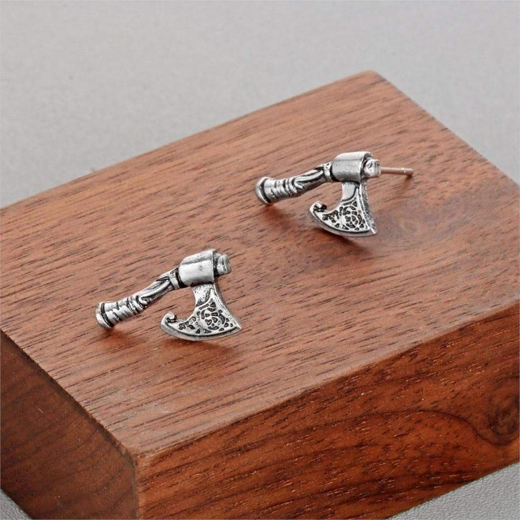 Stud Earrings Cxwind Personality Geometric Retro Ax Hatchet Mens Womens Punk Stud Earring Fashion Piercing Earring Viking Jewelry Accessories|Stud Earrings| Ancient Treasures Ancientreasures Viking Odin Thor Mjolnir Celtic Ancient Egypt Norse Norse Mythology