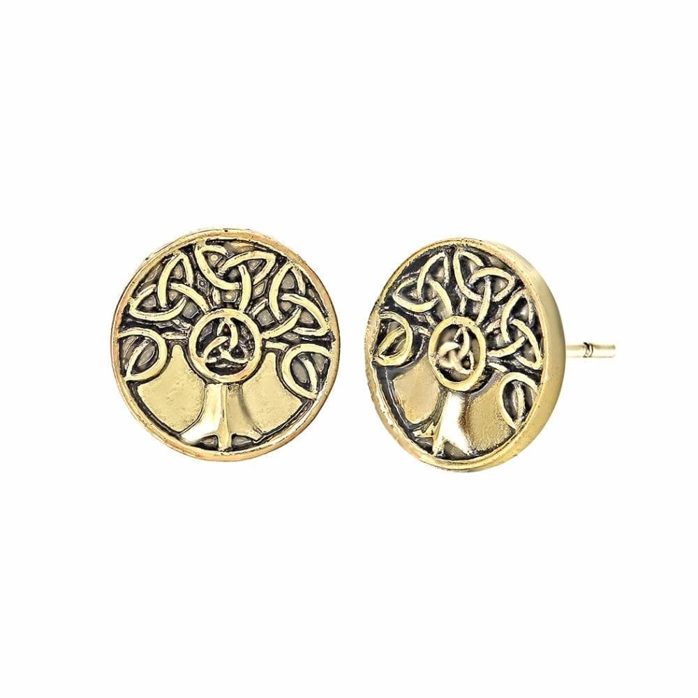 Stud Earrings Gold QIMING Family Tree of Life Earring Female Peace Knot Slavic Viking Brand Jewelry Accessories fashion Stud Earrings Party Gift|Stud Earrings| Ancient Treasures Ancientreasures Viking Odin Thor Mjolnir Celtic Ancient Egypt Norse Norse Mythology