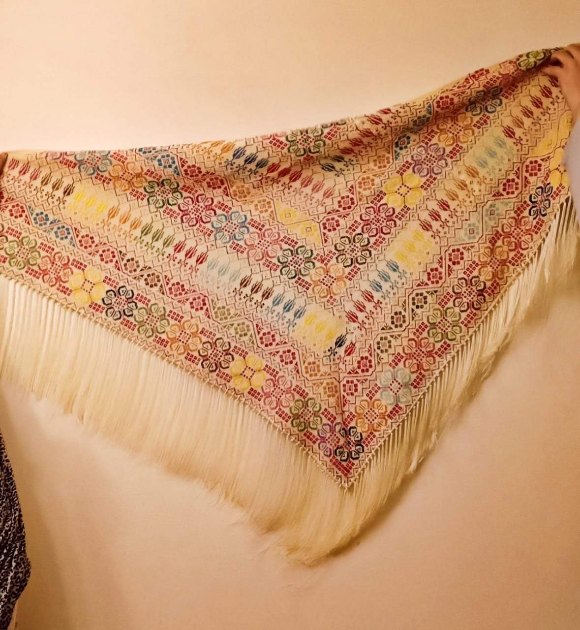 triangle shawl "knit scarf woman" cotton shawl wrap, "shawl pattern" handmade shawl, embroider Shawl, Bedouin scarf, knit shawl, Egypt Shawl Ancient Treasures Ancientreasures Viking Odin Thor Mjolnir Celtic Ancient Egypt Norse Norse Mythology