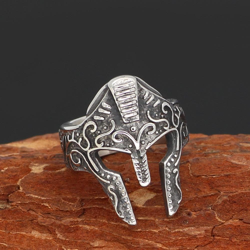 US9 Stainless Steel Viking Helmet Ring