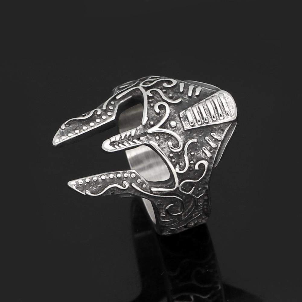 US9 Stainless Steel Viking Helmet Ring