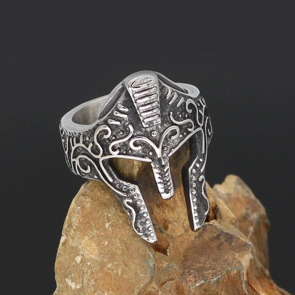 US9 Stainless Steel Viking Helmet Ring