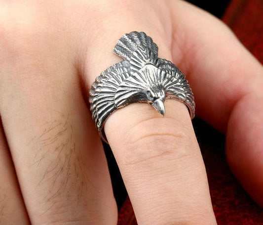 Viking 925 Sterling Silver Odin's Raven Ring Ancient Treasures Ancientreasures Viking Odin Thor Mjolnir Celtic Ancient Egypt Norse Norse Mythology