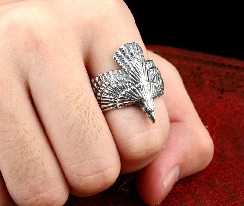 Viking 925 Sterling Silver Odin's Raven Ring Ancient Treasures Ancientreasures Viking Odin Thor Mjolnir Celtic Ancient Egypt Norse Norse Mythology