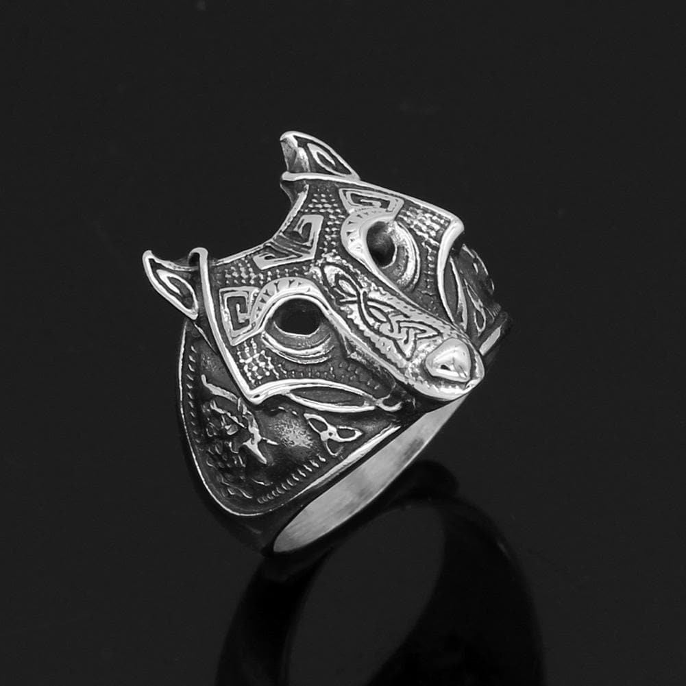 Viking Default Title Stainless Steel Fenrir The Norse Wolf Ring