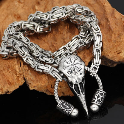 Viking Default Title Stainless Steel Helm of Awe Necklace King Chain