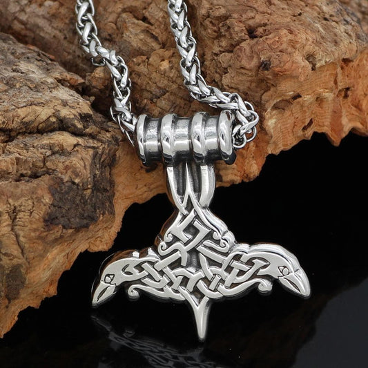 Viking Default Title Stainless Steel Huginn and Muninn Necklace