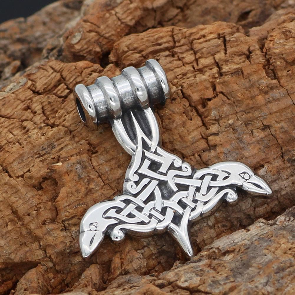 Viking Default Title Stainless Steel Huginn and Muninn Necklace