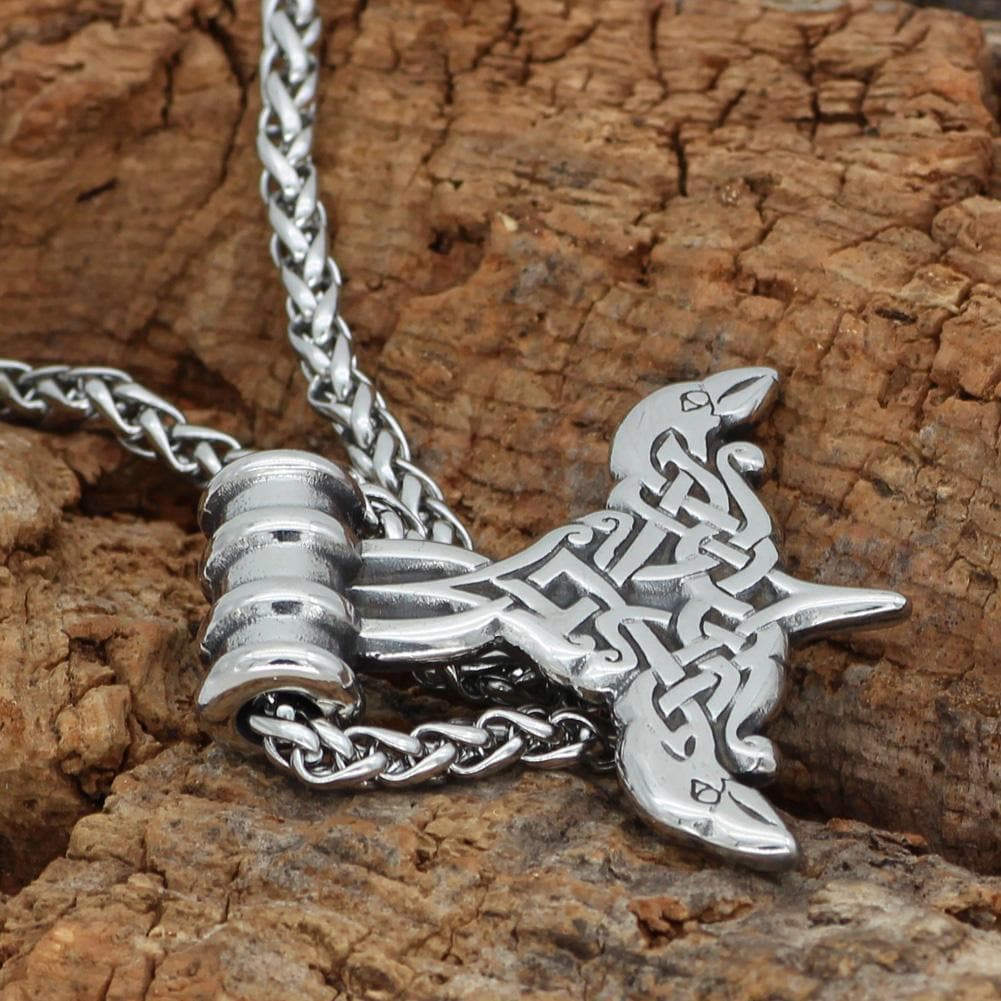 Viking Default Title Stainless Steel Huginn and Muninn Necklace