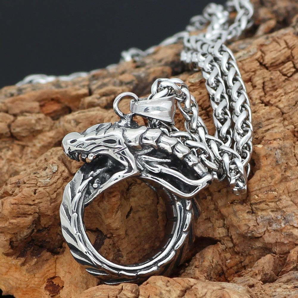 Viking Default Title Stainless Steel Norse Dragon Necklace