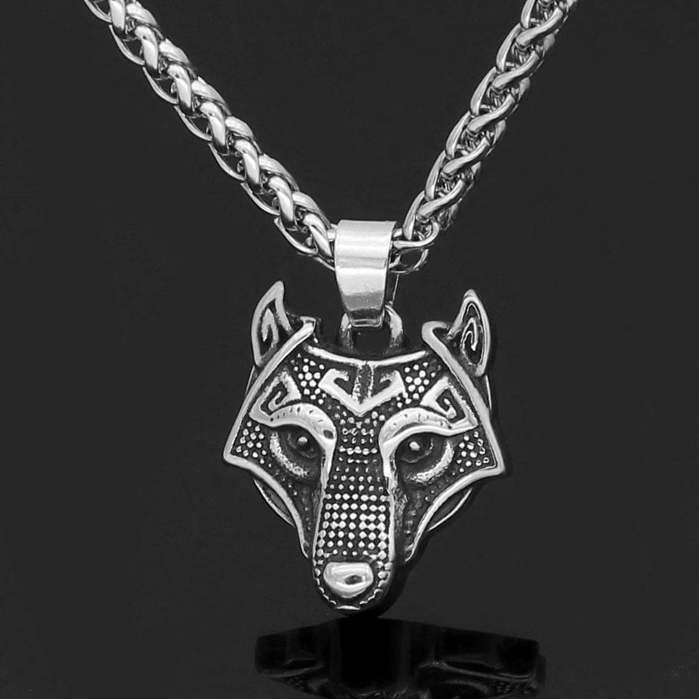 Viking Default Title Stainless Steel Norse Wolf Fenrir Necklace