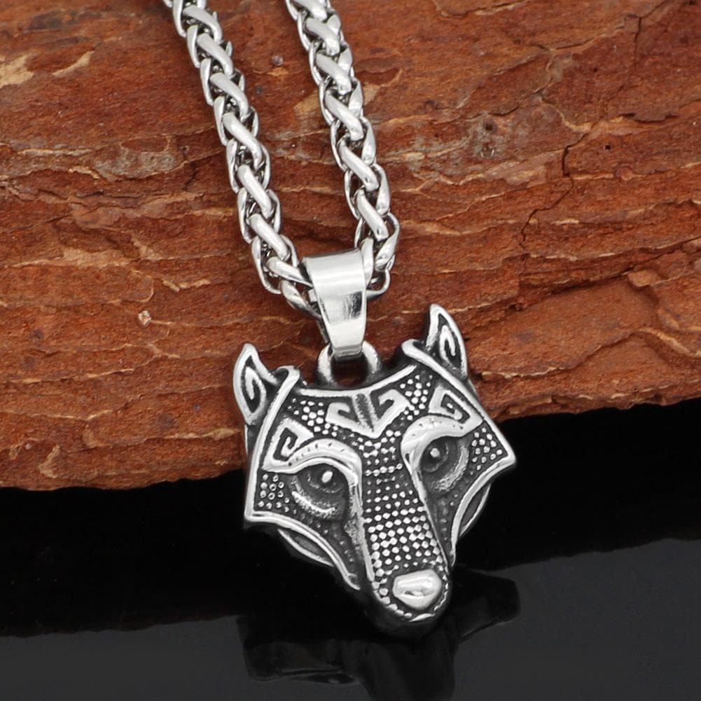 Viking Default Title Stainless Steel Norse Wolf Fenrir Necklace