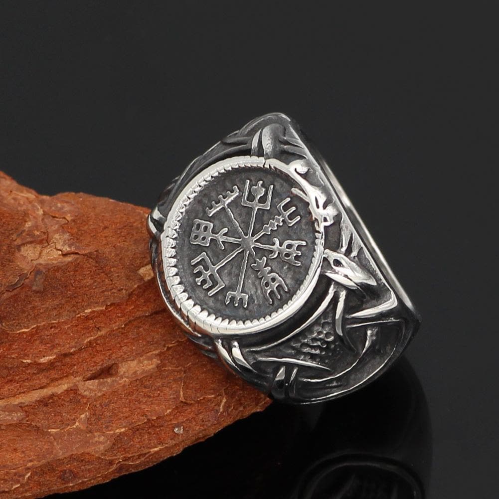 Viking Default Title Stainless Steel Vegvisir Norse Ring