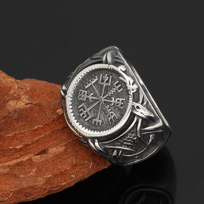 Viking Default Title Stainless Steel Vegvisir Norse Ring