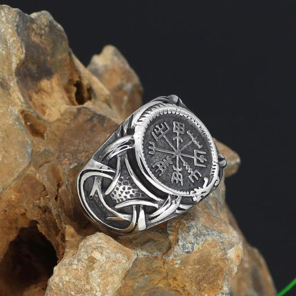 Viking Default Title Stainless Steel Vegvisir Norse Ring