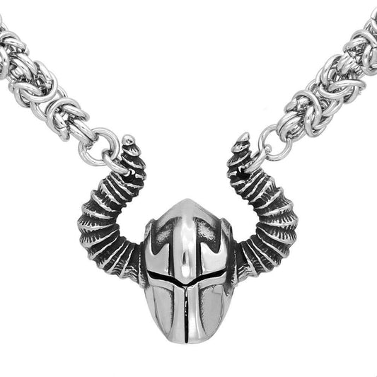 Viking Default Title Stainless Steel Viking Horned Helmet Necklace