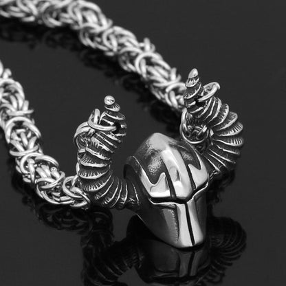 Viking Default Title Stainless Steel Viking Horned Helmet Necklace