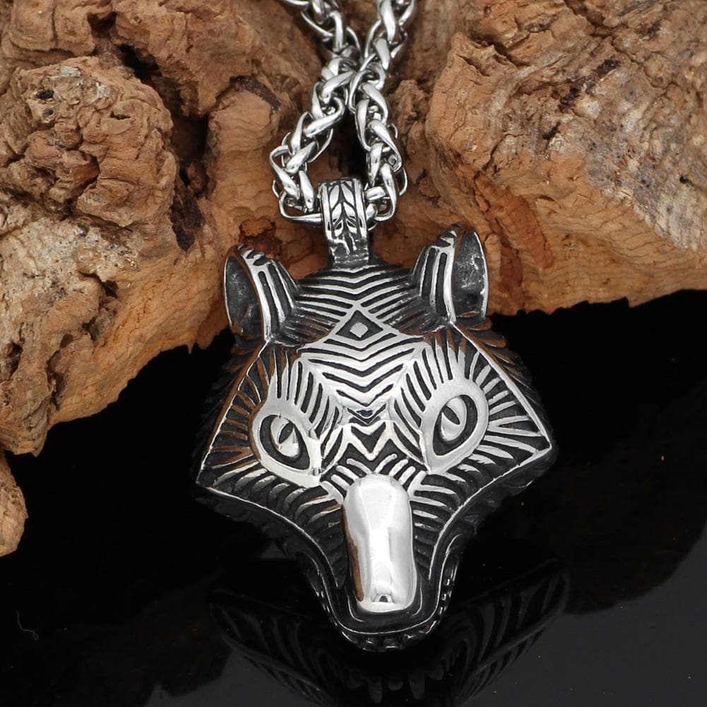 Viking Default Title Stainless Steel Viking Wolf Fenrir Necklace