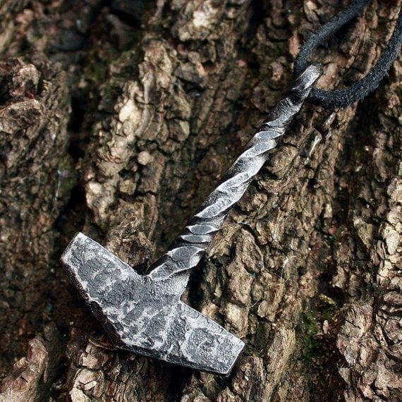 Viking Forged Iron Handmade Mjolnir Pendant Necklace Ancient Treasures Ancientreasures Viking Odin Thor Mjolnir Celtic Ancient Egypt Norse Norse Mythology