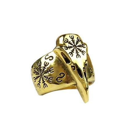 Viking Gold Aegishjalmur Raven Skull Viking Ring Ancient Treasures Ancientreasures Viking Odin Thor Mjolnir Celtic Ancient Egypt Norse Norse Mythology