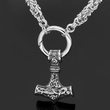 Viking HANDMADE King Chain Viking Mjolnir Necklace Ancient Treasures Ancientreasures Viking Odin Thor Mjolnir Celtic Ancient Egypt Norse Norse Mythology