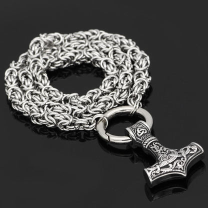 Viking HANDMADE King Chain Viking Mjolnir Necklace Ancient Treasures Ancientreasures Viking Odin Thor Mjolnir Celtic Ancient Egypt Norse Norse Mythology