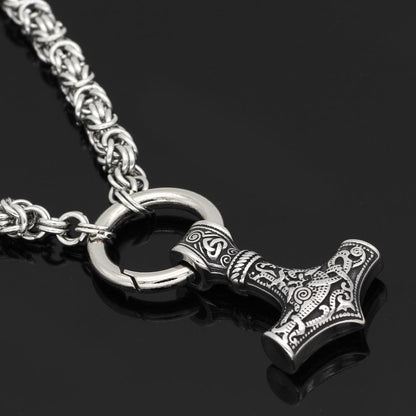 Viking HANDMADE King Chain Viking Mjolnir Necklace Ancient Treasures Ancientreasures Viking Odin Thor Mjolnir Celtic Ancient Egypt Norse Norse Mythology