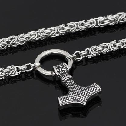 Viking HANDMADE King Chain Viking Mjolnir Necklace Ancient Treasures Ancientreasures Viking Odin Thor Mjolnir Celtic Ancient Egypt Norse Norse Mythology