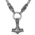 Viking Huginn Munnin Head Stainless Steel Necklace with Mjolnir Pendant Ancient Treasures Ancientreasures Viking Odin Thor Mjolnir Celtic Ancient Egypt Norse Norse Mythology