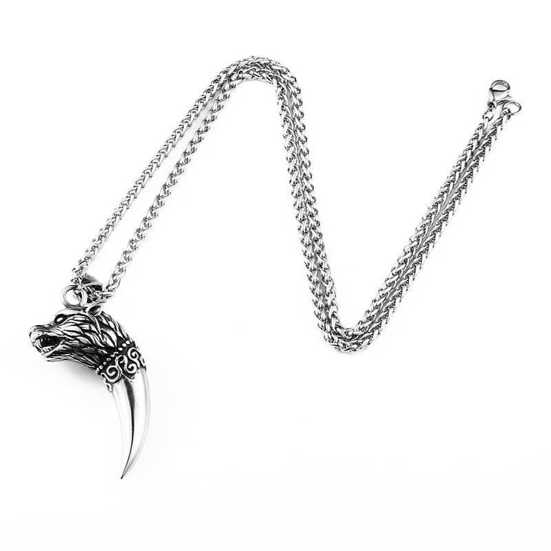 Viking Metal Chain Stainless Steel Antique Wolf Fang Pendant Necklace Ancient Treasures Ancientreasures Viking Odin Thor Mjolnir Celtic Ancient Egypt Norse Norse Mythology