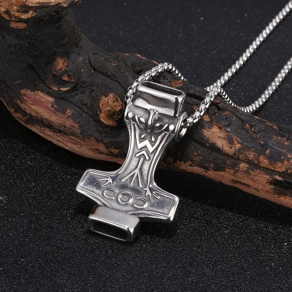 Viking Stainless Steel / 60 CM Viking Mjolnir Thor’s Hammer Necklace