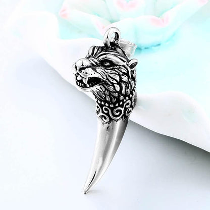 Viking Stainless Steel Antique Wolf Fang Pendant Necklace Ancient Treasures Ancientreasures Viking Odin Thor Mjolnir Celtic Ancient Egypt Norse Norse Mythology