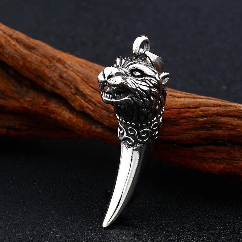 Viking Stainless Steel Antique Wolf Fang Pendant Necklace Ancient Treasures Ancientreasures Viking Odin Thor Mjolnir Celtic Ancient Egypt Norse Norse Mythology