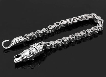 Viking Stainless Steel Viking Fenrir Wolf Bracelet