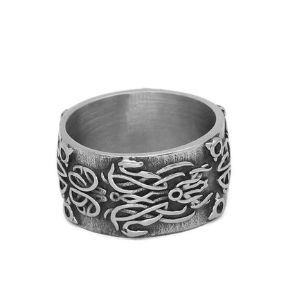 Viking US 9 / Silver Nordic Dragon Ring