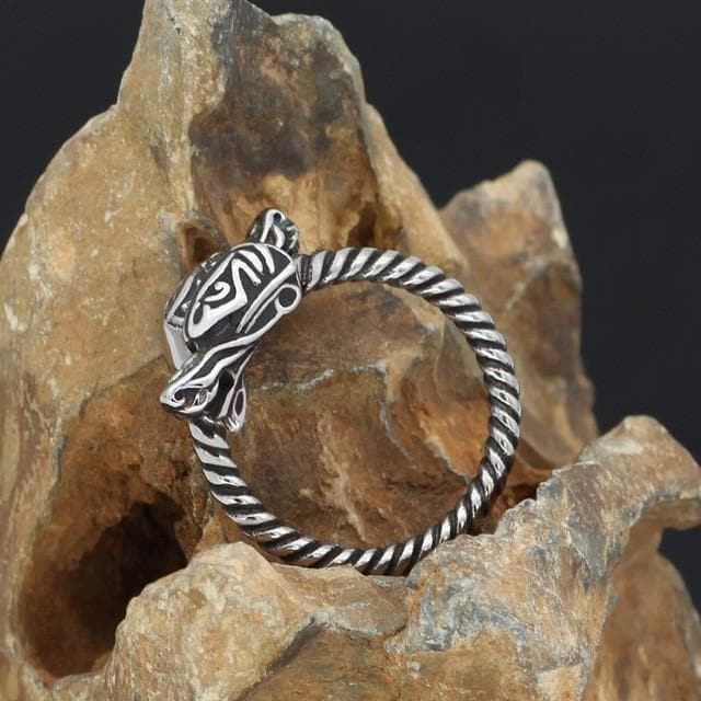 Viking US 9 / Silver Viking Dragon Ring