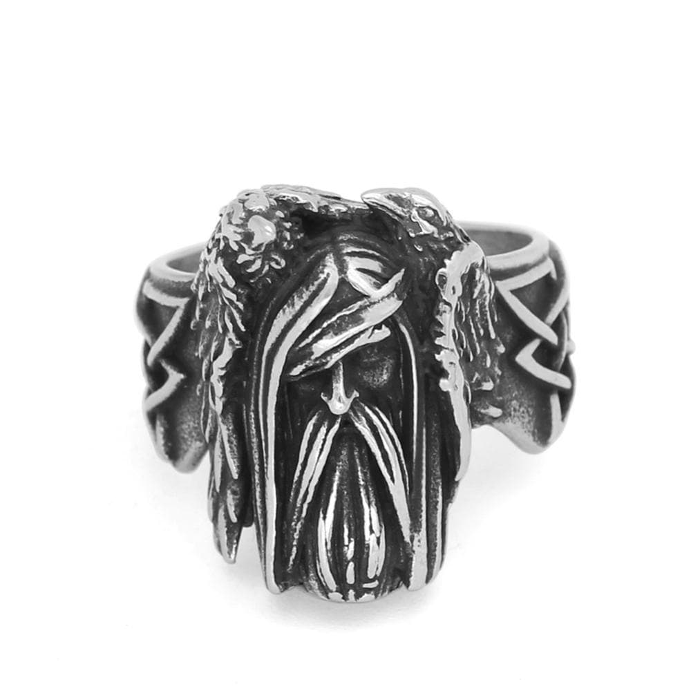 Viking US 9 / Silver Viking Raven Ring