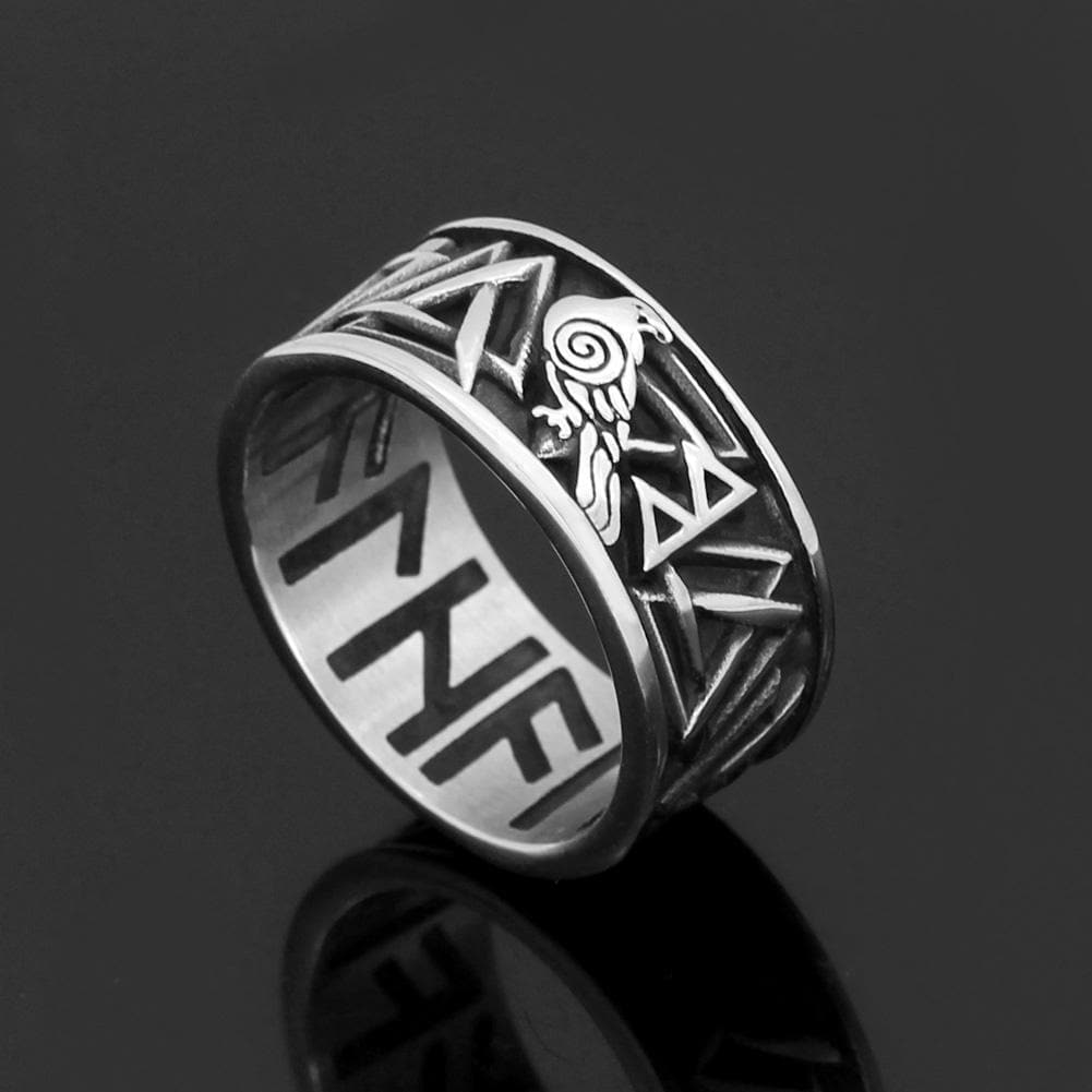 Viking Viking Runic Raven Ring