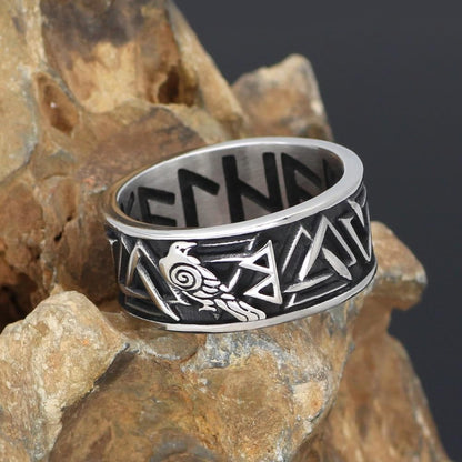 Viking Viking Runic Raven Ring