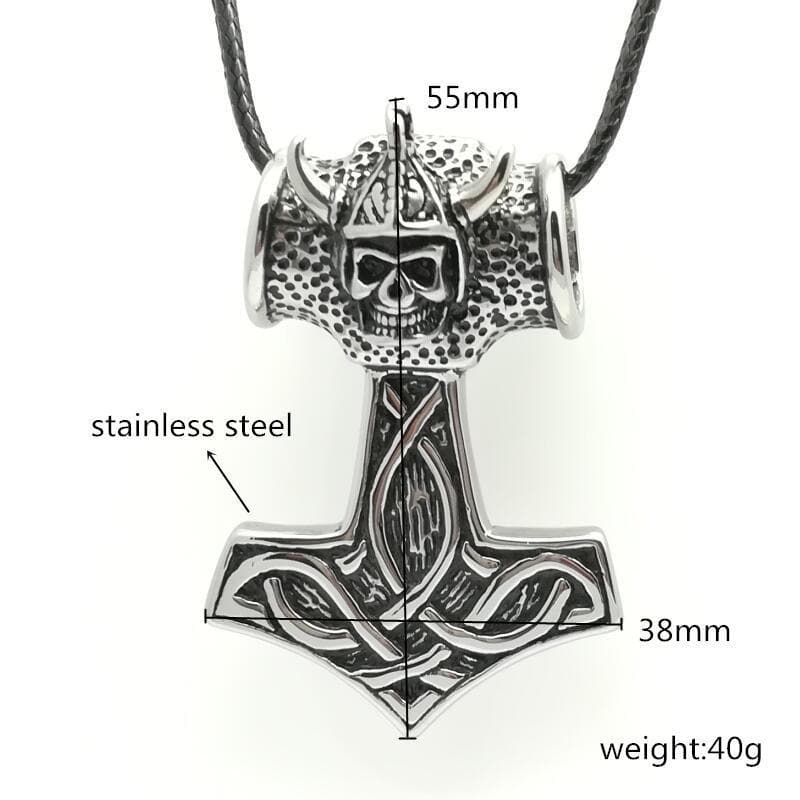 Viking Viking Skull Mjolnir Pendant Necklace Ancient Treasures Ancientreasures Viking Odin Thor Mjolnir Celtic Ancient Egypt Norse Norse Mythology