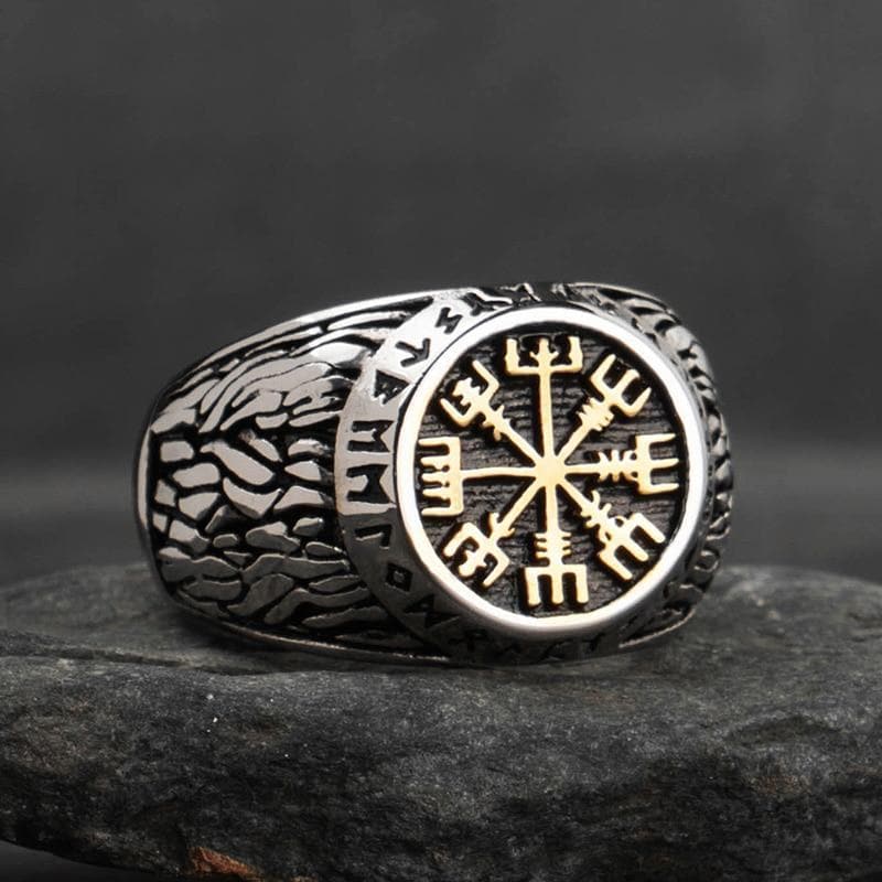 Viking Viking Vegvisir Compass Stainless Steel Ring