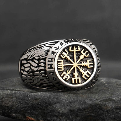 Viking Viking Vegvisir Compass Stainless Steel Ring