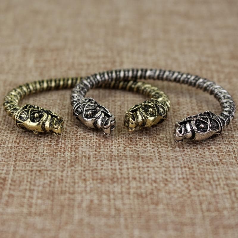 Viking Wolf Headed Viking Bracelet Ancient Treasures Ancientreasures Viking Odin Thor Mjolnir Celtic Ancient Egypt Norse Norse Mythology