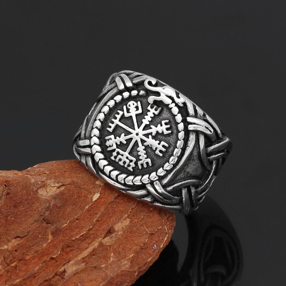 Vikings And Nordic Viking Vegvisir Nordic Dragon Ring