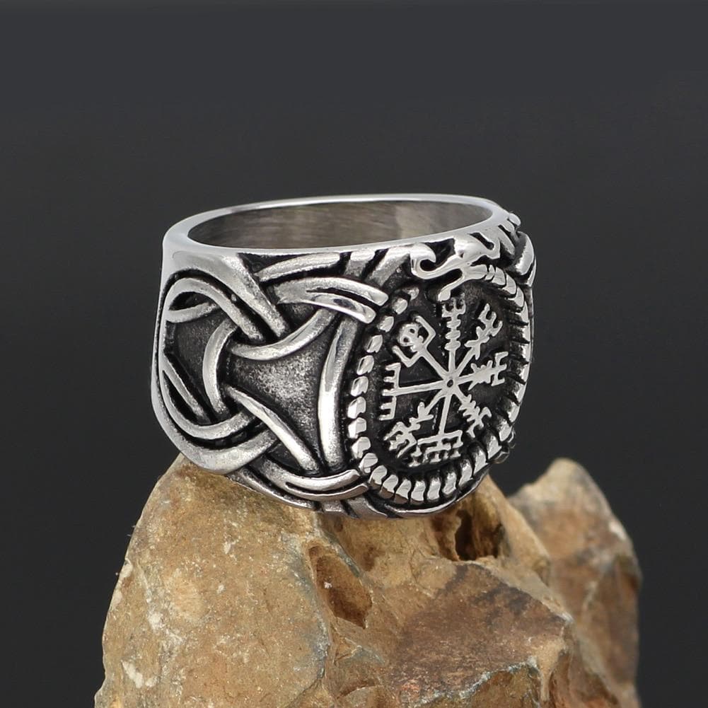 Vikings And Nordic Viking Vegvisir Nordic Dragon Ring