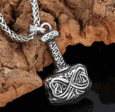 Vikings Hammer of Thor Stainless Steel Pendant Necklace Ancient Treasures Ancientreasures Viking Odin Thor Mjolnir Celtic Ancient Egypt Norse Norse Mythology