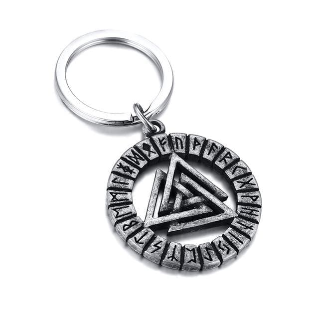 Vikings Valknut in Runic Circle Stainless Steel Keychain Ancient Treasures Ancientreasures Viking Odin Thor Mjolnir Celtic Ancient Egypt Norse Norse Mythology