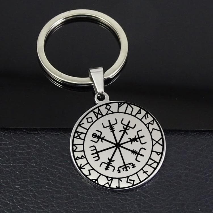 Vikings Vegvisir in Runic Circle Stainless Steel Keychain Ancient Treasures Ancientreasures Viking Odin Thor Mjolnir Celtic Ancient Egypt Norse Norse Mythology